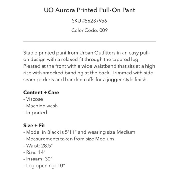 Urban Outfitters Aurora Printed Pull-On Pants - Picture 3 of 5